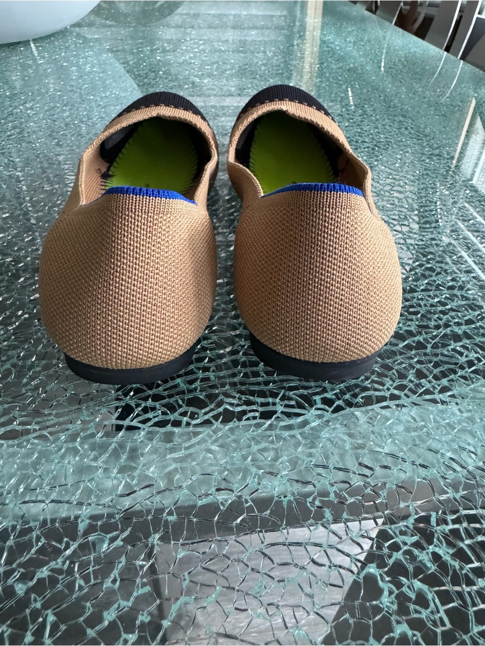 Rothy’s two-Tone Knit Ballet Flats - Black & Tan 7 - Picture 3 of 7